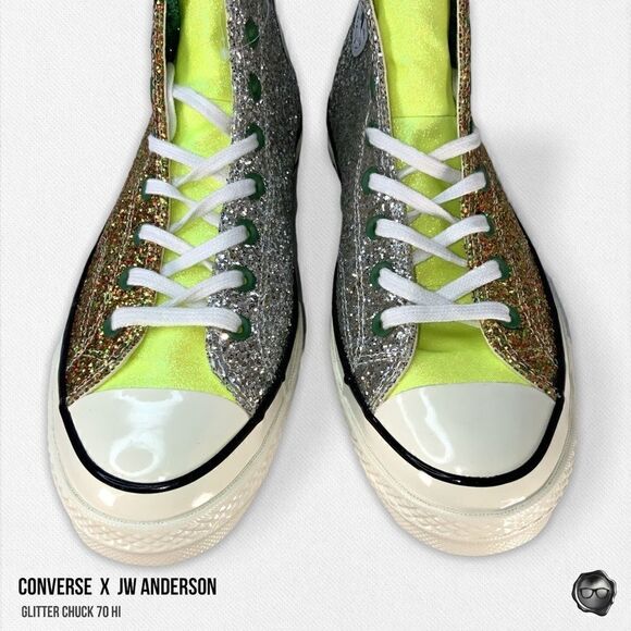 CONVERSE x JW ANDERSON GLITTER GUTTER CHUCK 70 HIGH TOP SNEAKER MEN’S SIZE 10.5 - Picture 8 of 15